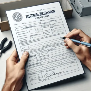 Certificado de instalaciones eléctricas.